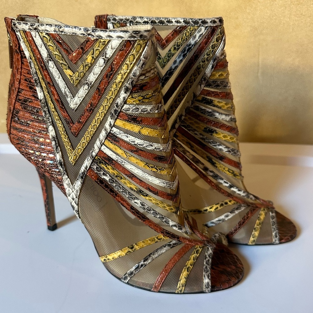 Gorgeous Jimmy Choo Mesh and Leather Booties